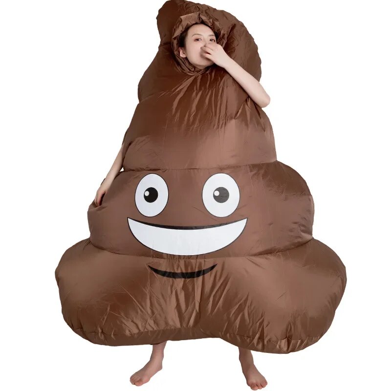 Déguisement caca gonflable - Costume hilarant pour animer vos fêtes et événements.